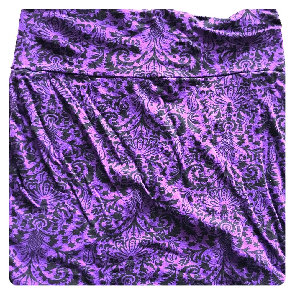 Purple paisley miniskirt